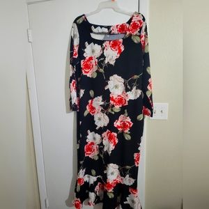 Black floral dress